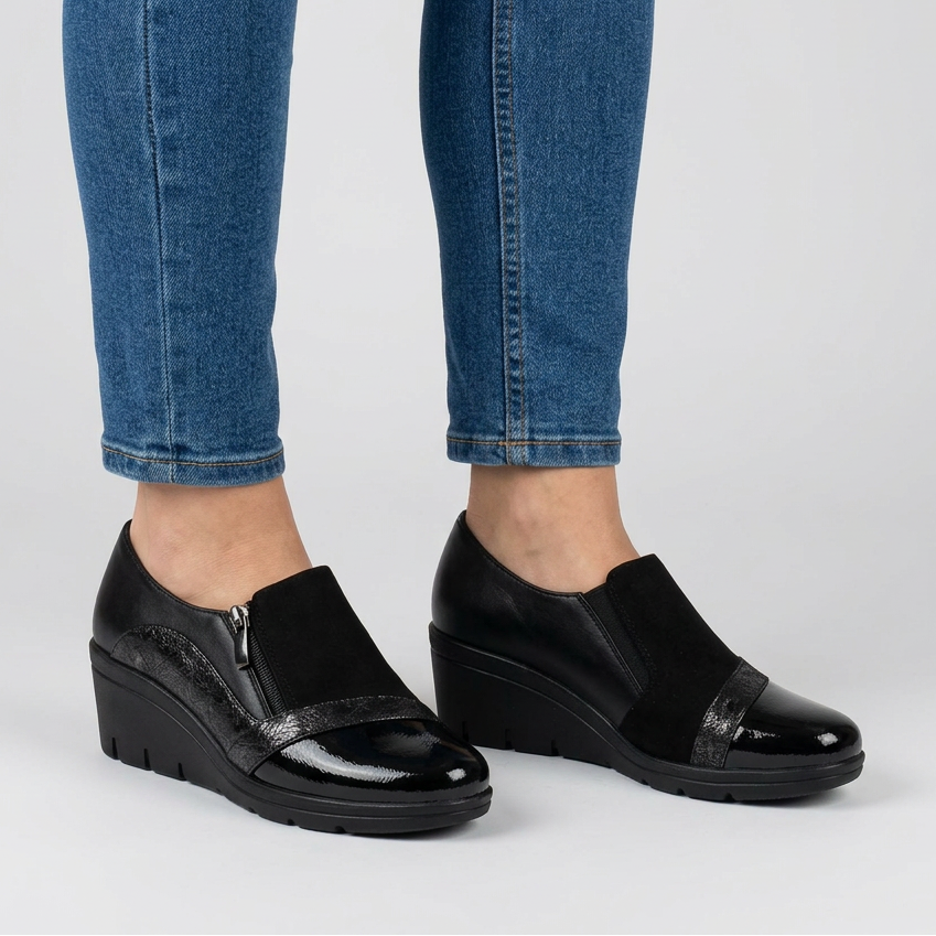 Petra - Mocassino comoda donna con zeppa