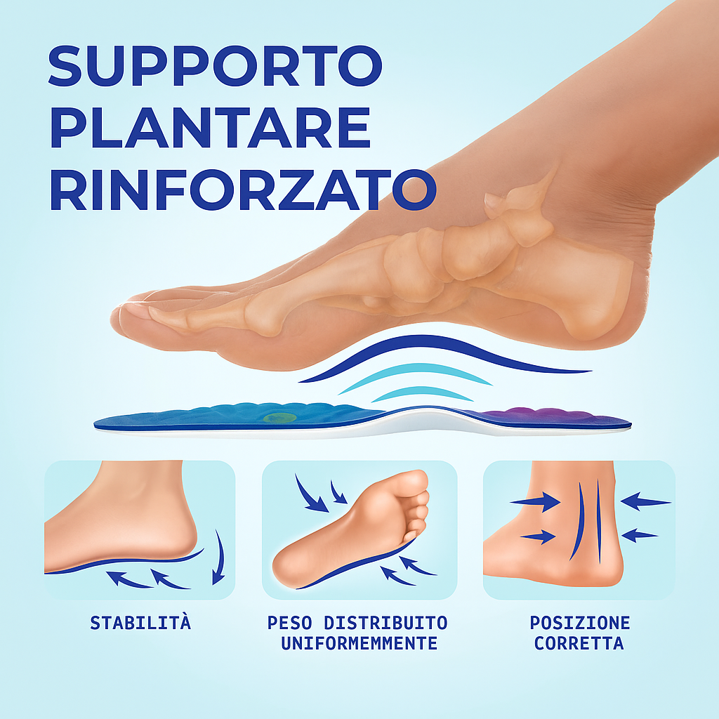 Solette Comode Sollievo™ – Supporto Attivo per Circolazione, Fascite e Gonfiore