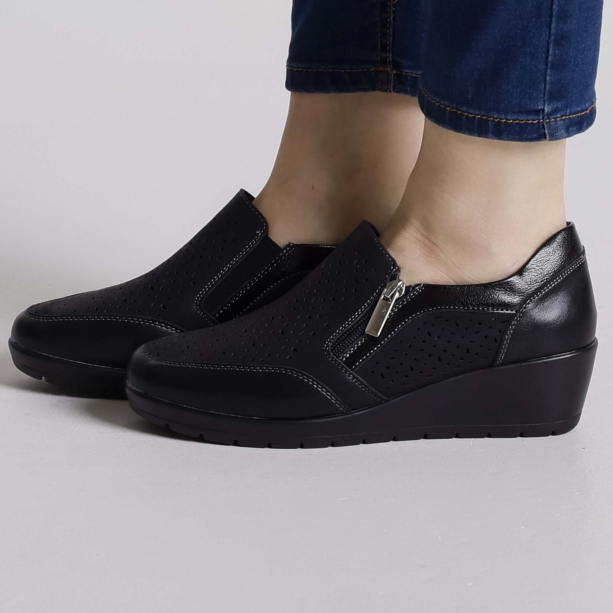 Lea - Scarpa comoda con zeppa