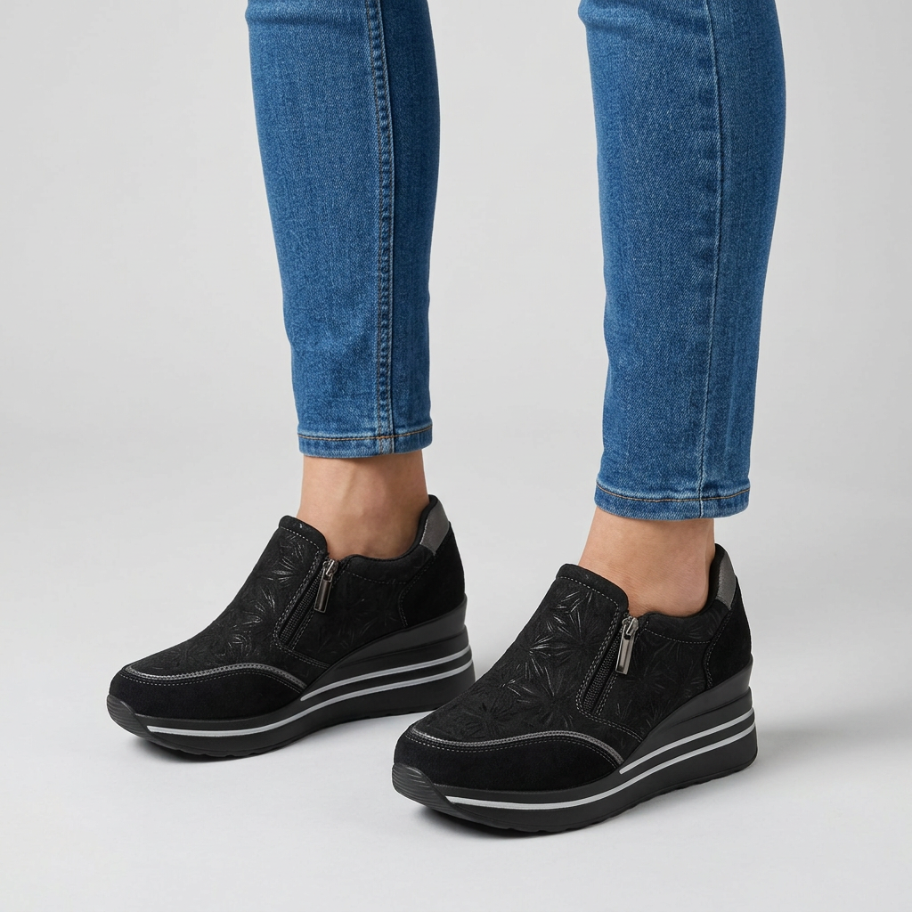 Morena - Sneakers comoda donna con zeppa