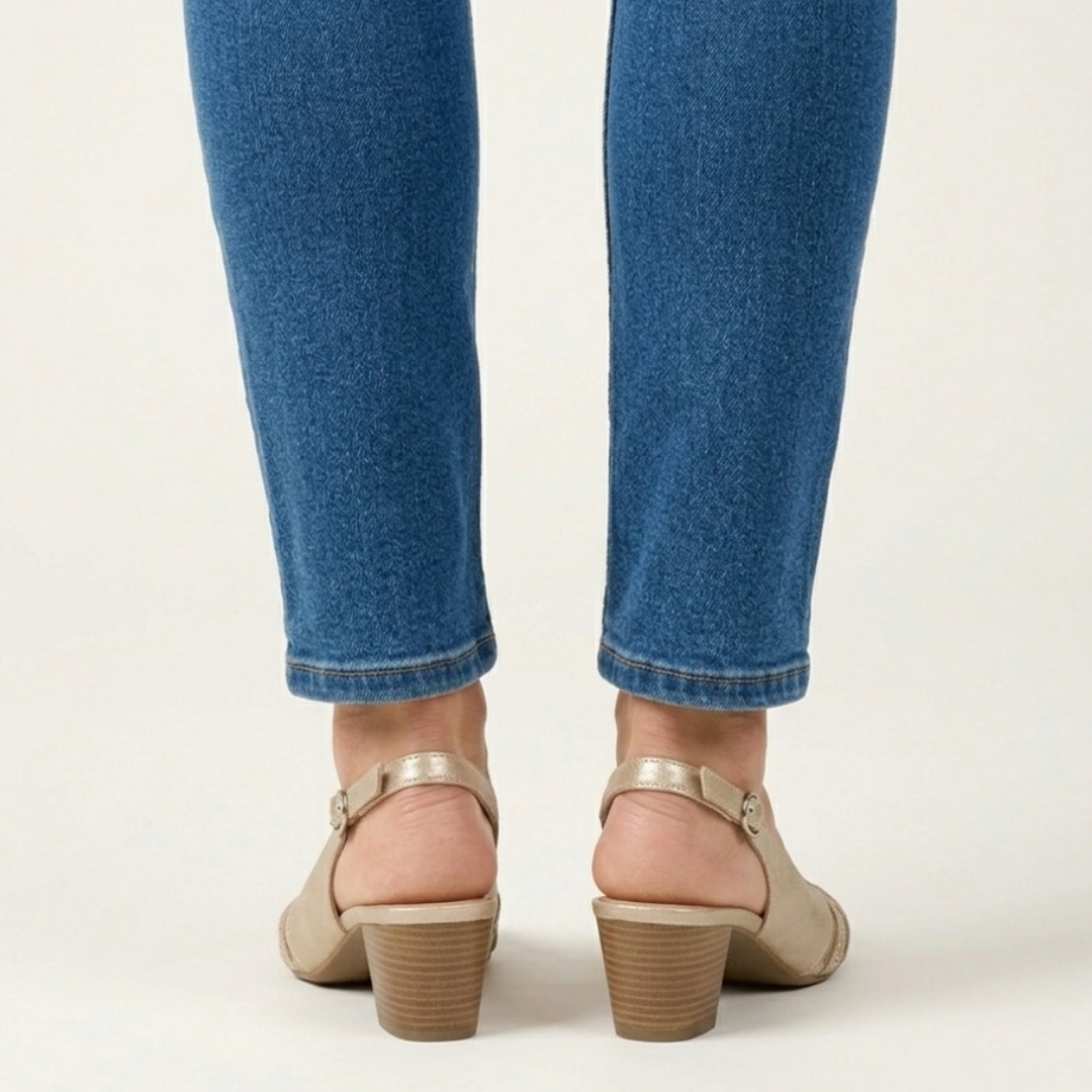 Amedea - Sandalo comoda Donna con tacco