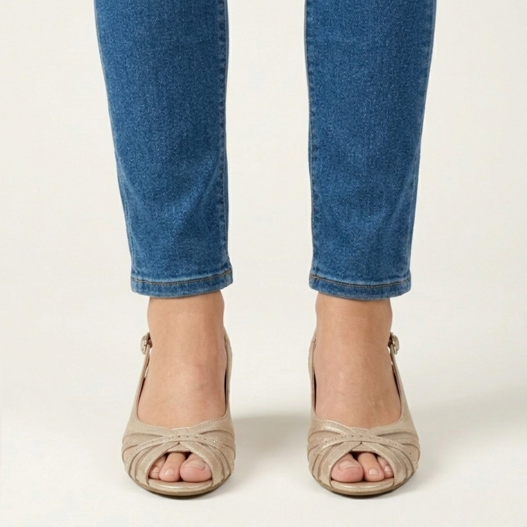 Amedea - Sandalo comoda Donna con tacco