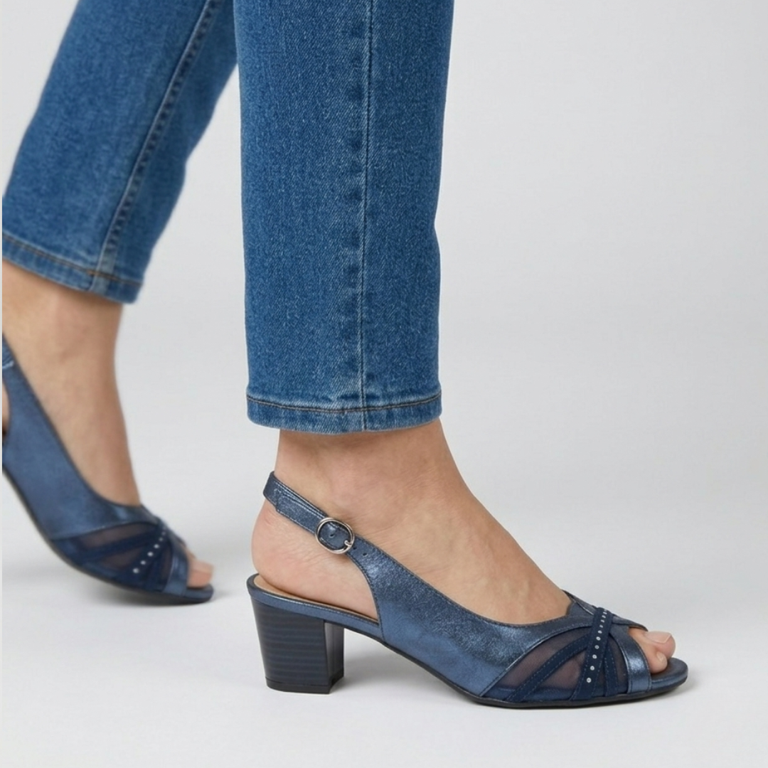 Amedea - Sandalo comoda Donna con tacco