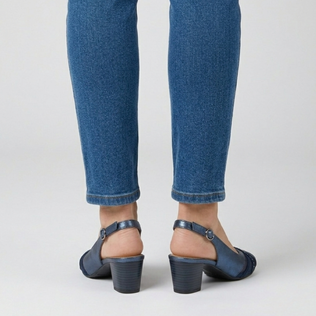 Amedea - Sandalo comoda Donna con tacco