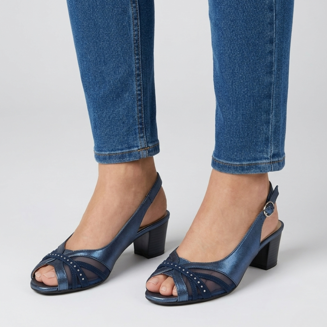 Amedea - Sandalo comoda Donna con tacco