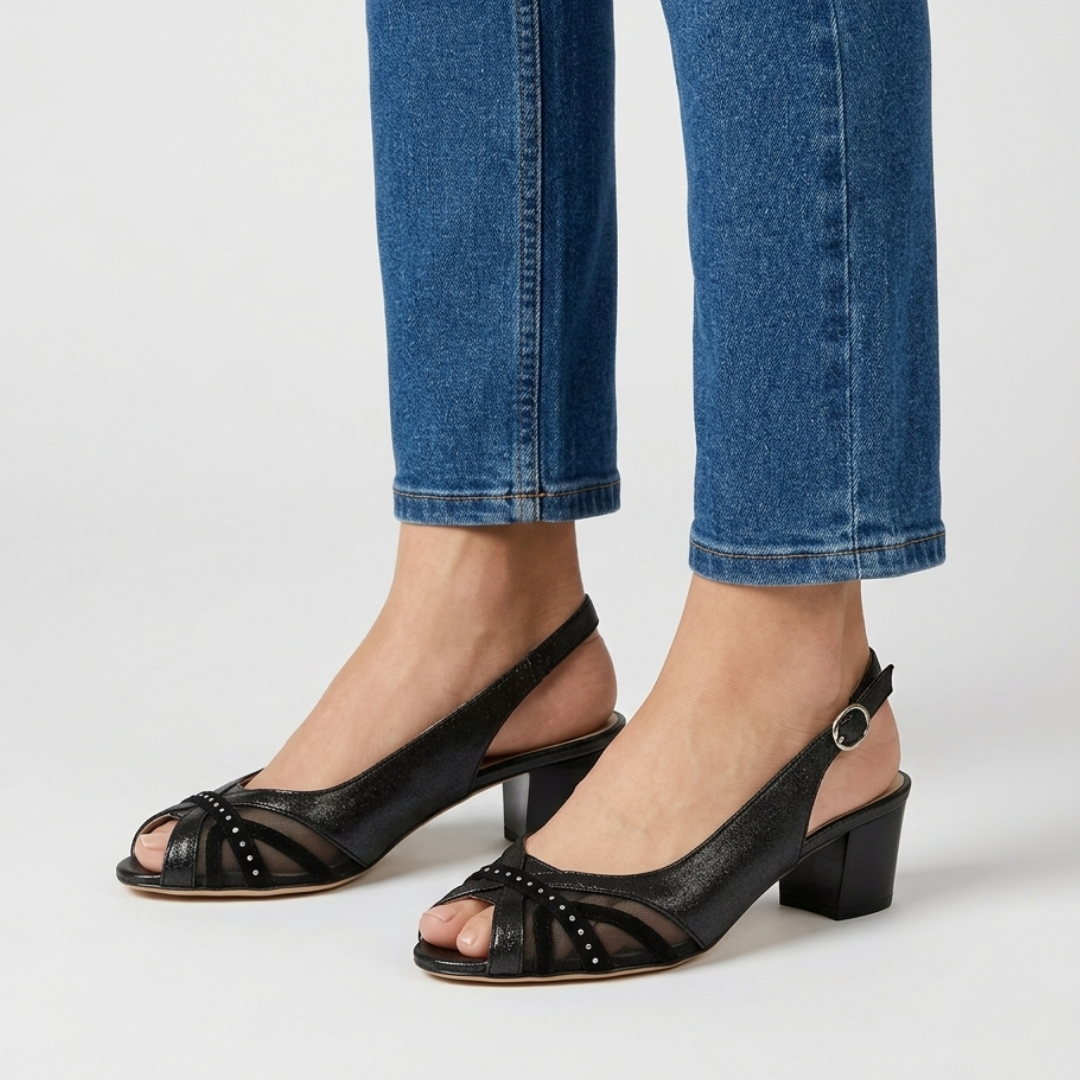 Amedea - Sandalo comoda Donna con tacco