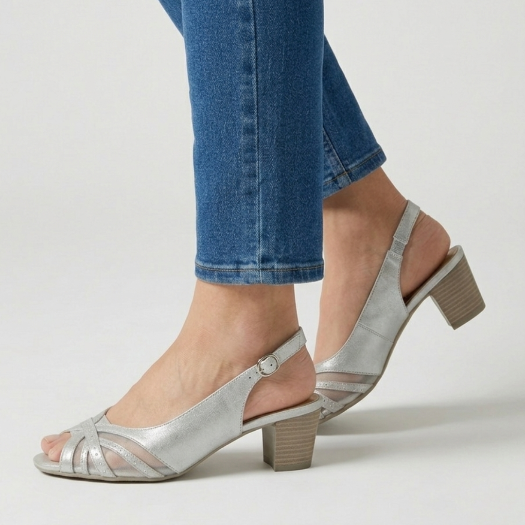 Amedea - Sandalo comoda Donna con tacco