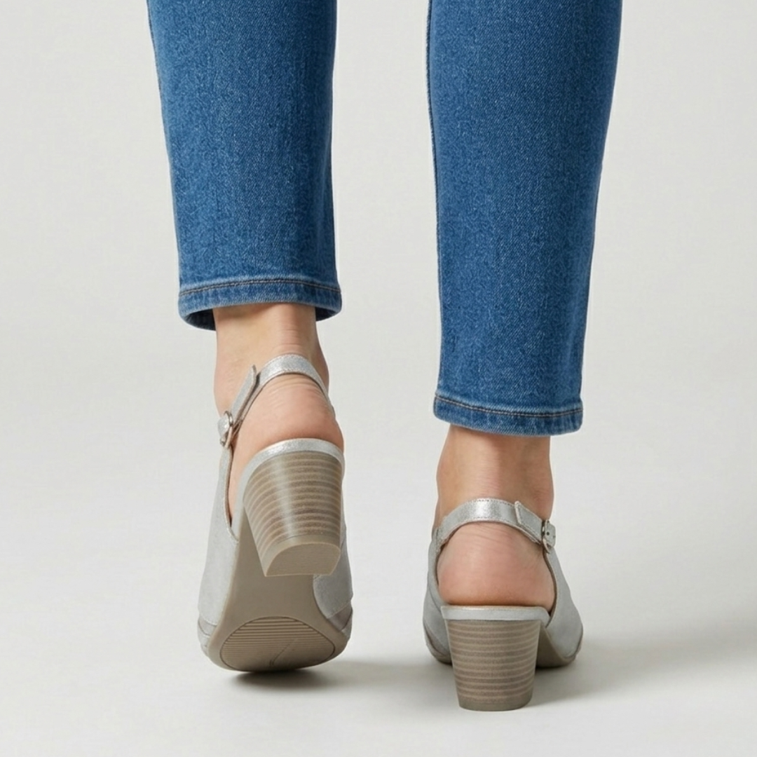 Amedea - Sandalo comoda Donna con tacco