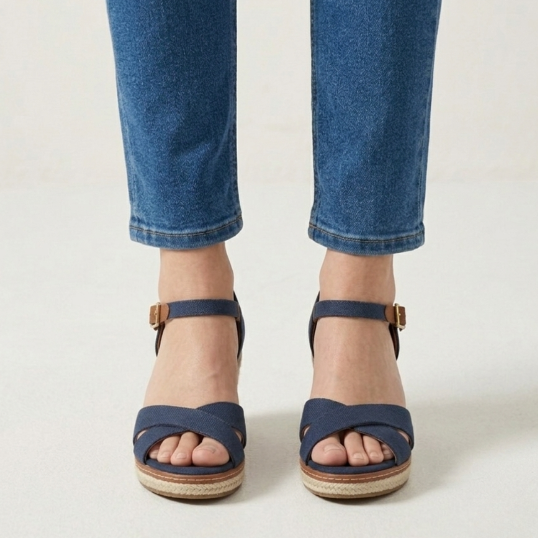 Brienne - Sandalo comfort donna con zeppa