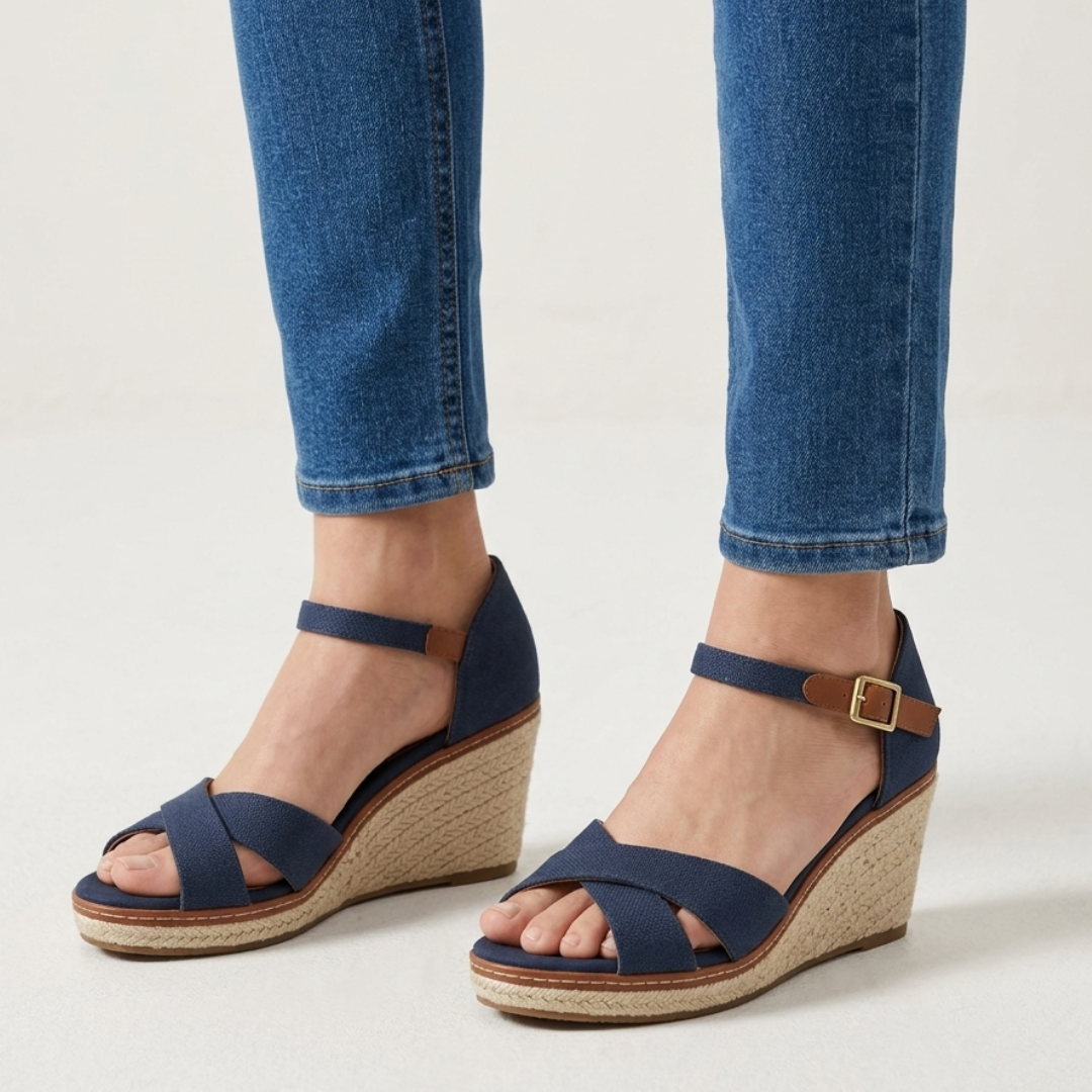 Brienne - Sandalo comfort donna con zeppa