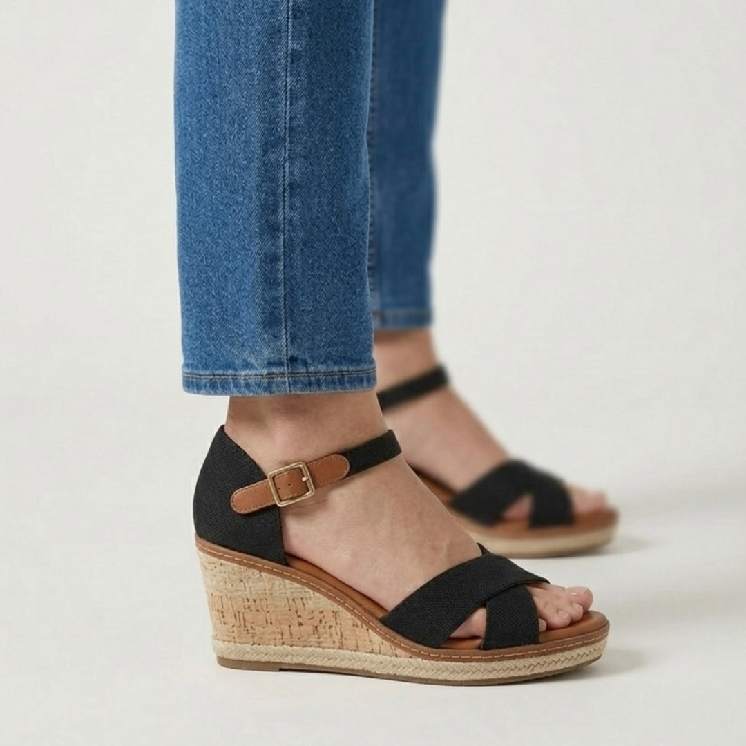 Brienne - Sandalo comfort donna con zeppa