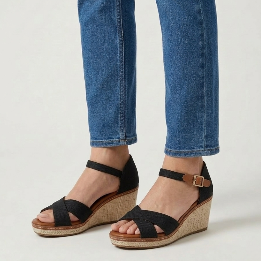 Brienne - Sandalo comfort donna con zeppa