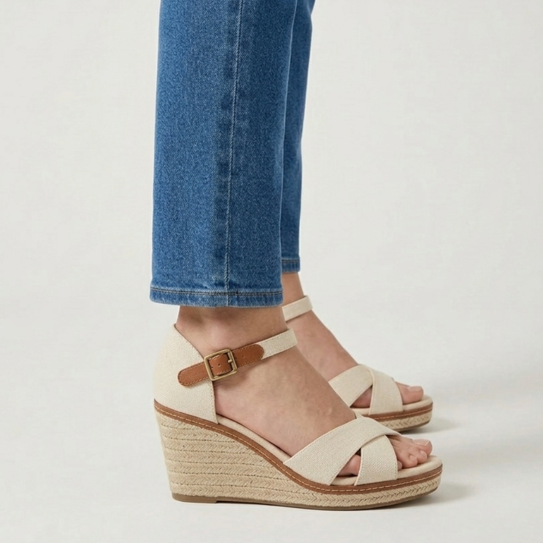 Brienne - Sandalo comfort donna con zeppa