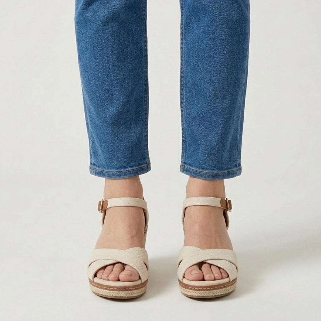 Brienne - Sandalo comfort donna con zeppa