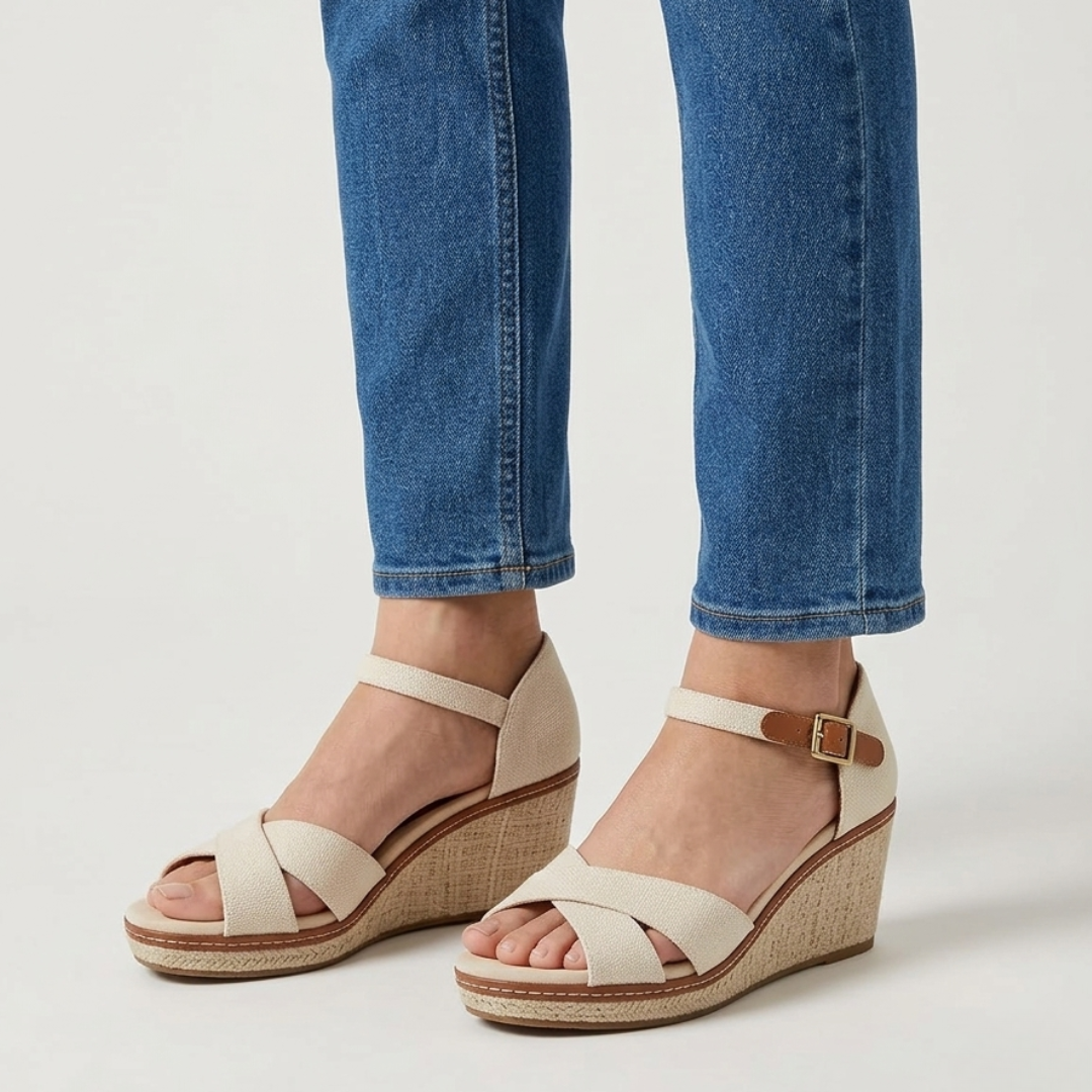 Brienne - Sandalo comfort donna con zeppa