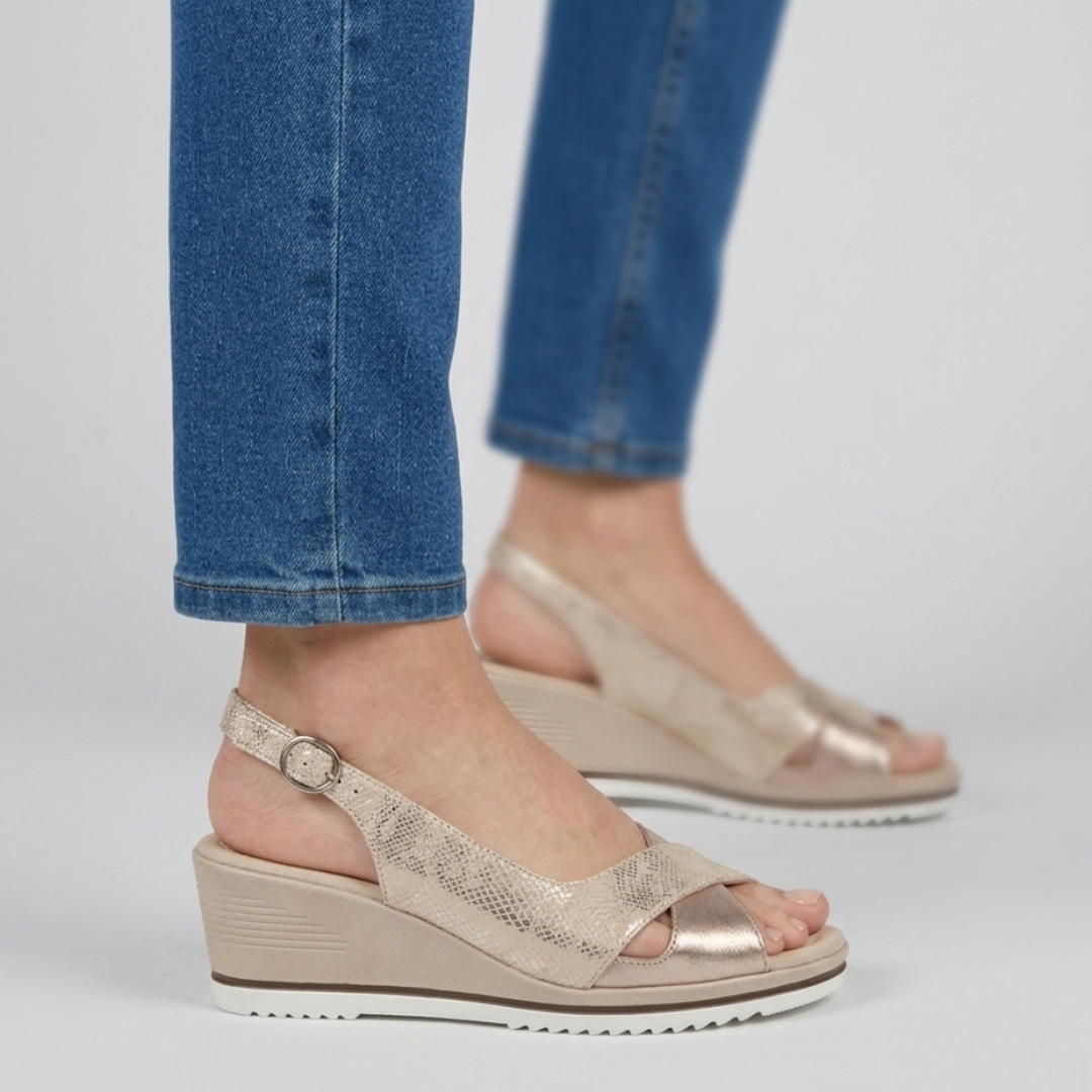 Francesca - sandalo comfort donna con zeppa