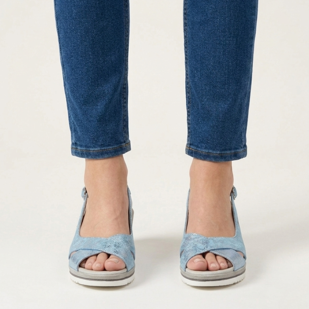 Francesca - sandalo comfort donna con zeppa