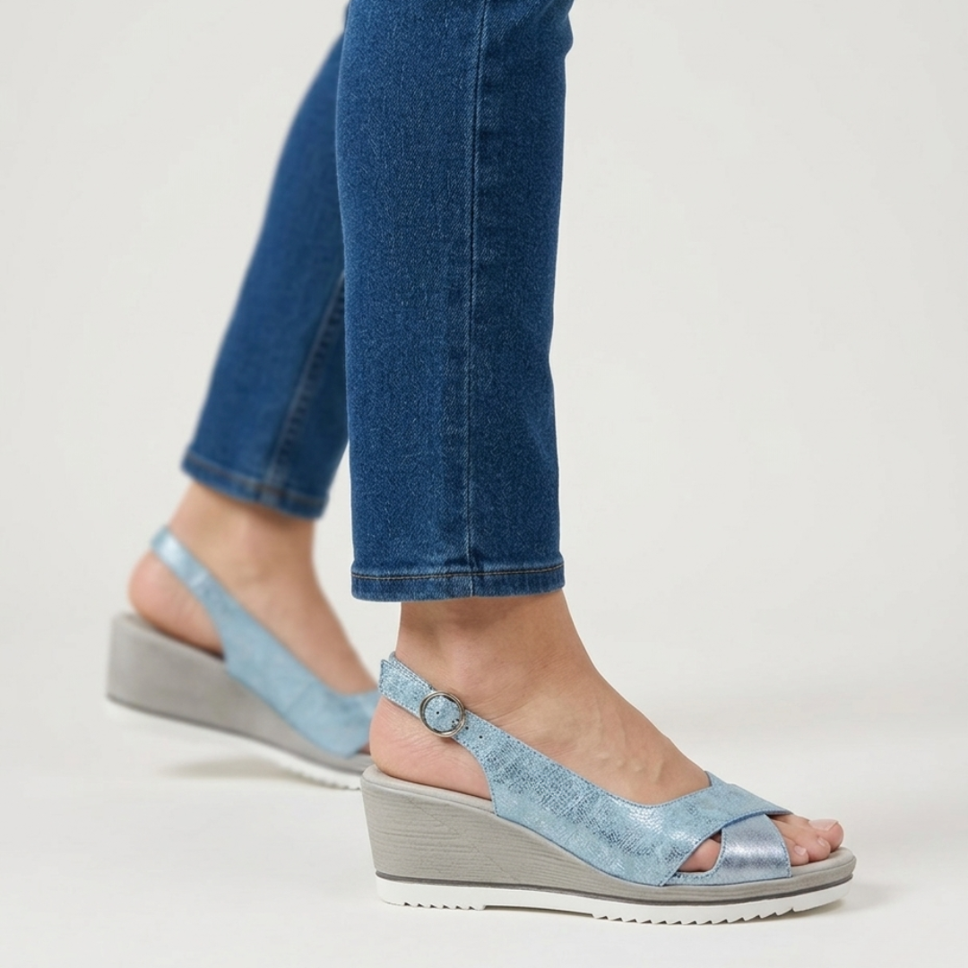 Francesca - sandalo comfort donna con zeppa