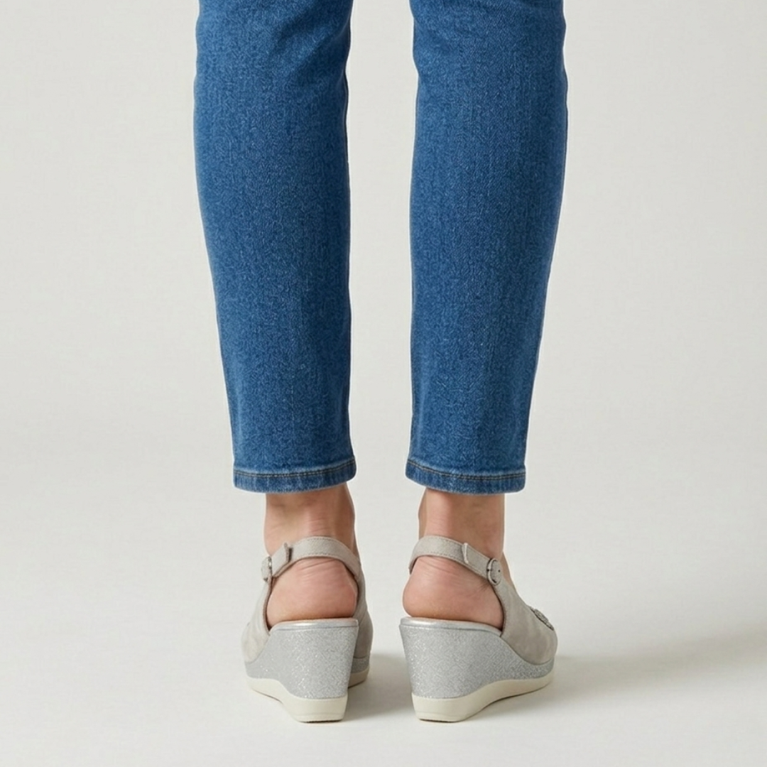 Gelsomina - sandalo comfort donna con zeppa