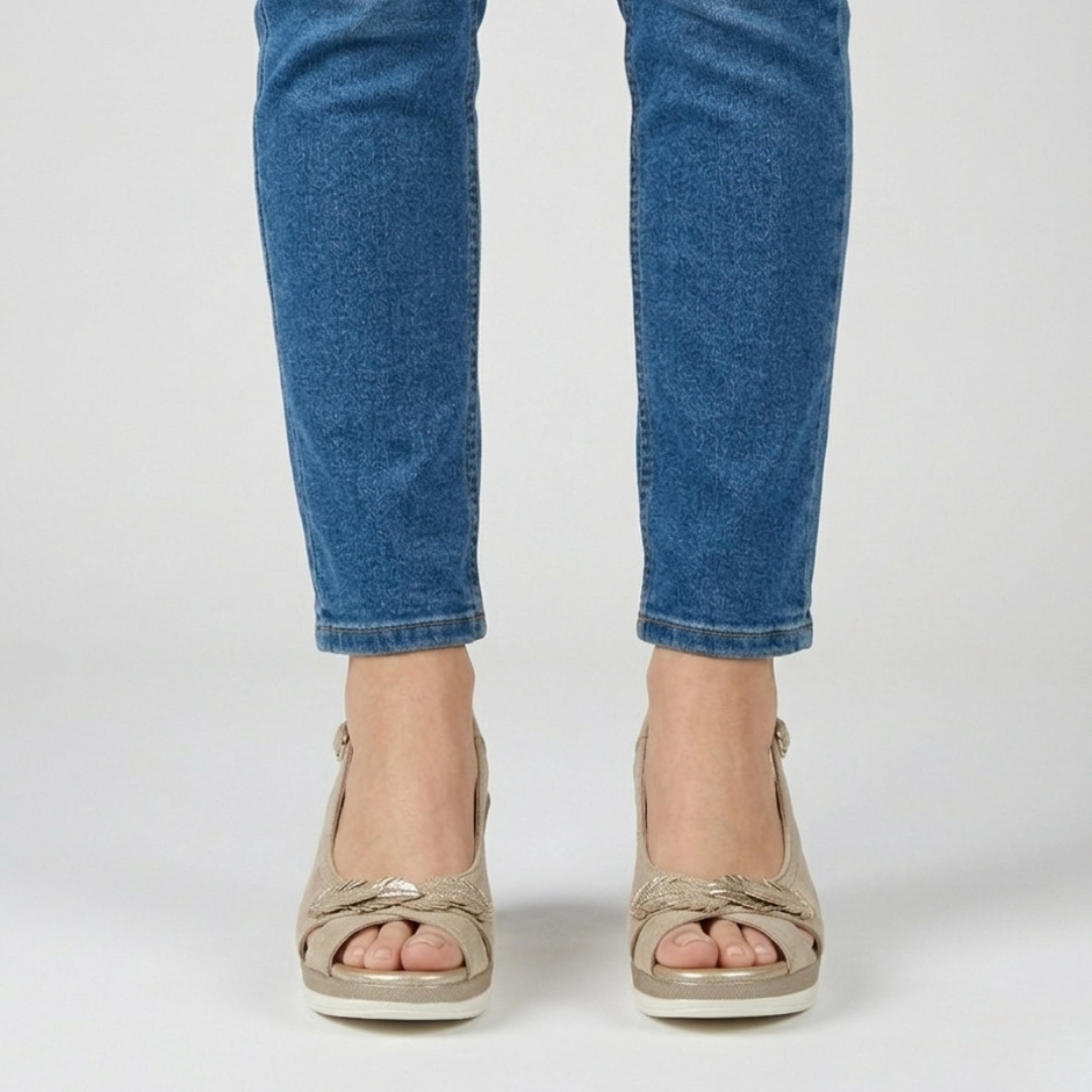 Gelsomina - sandalo comfort donna con zeppa