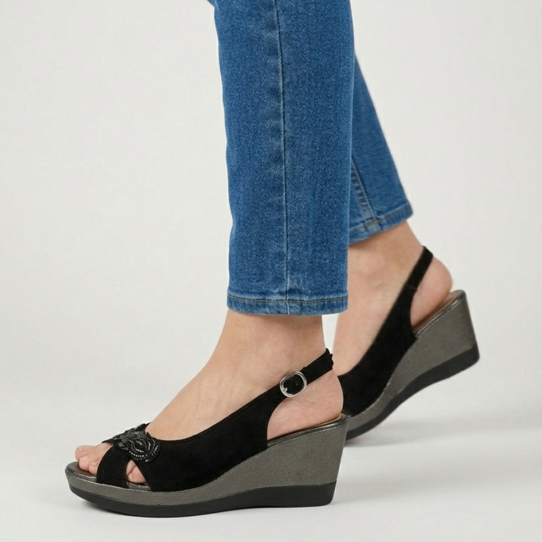 Gelsomina - sandalo comfort donna con zeppa