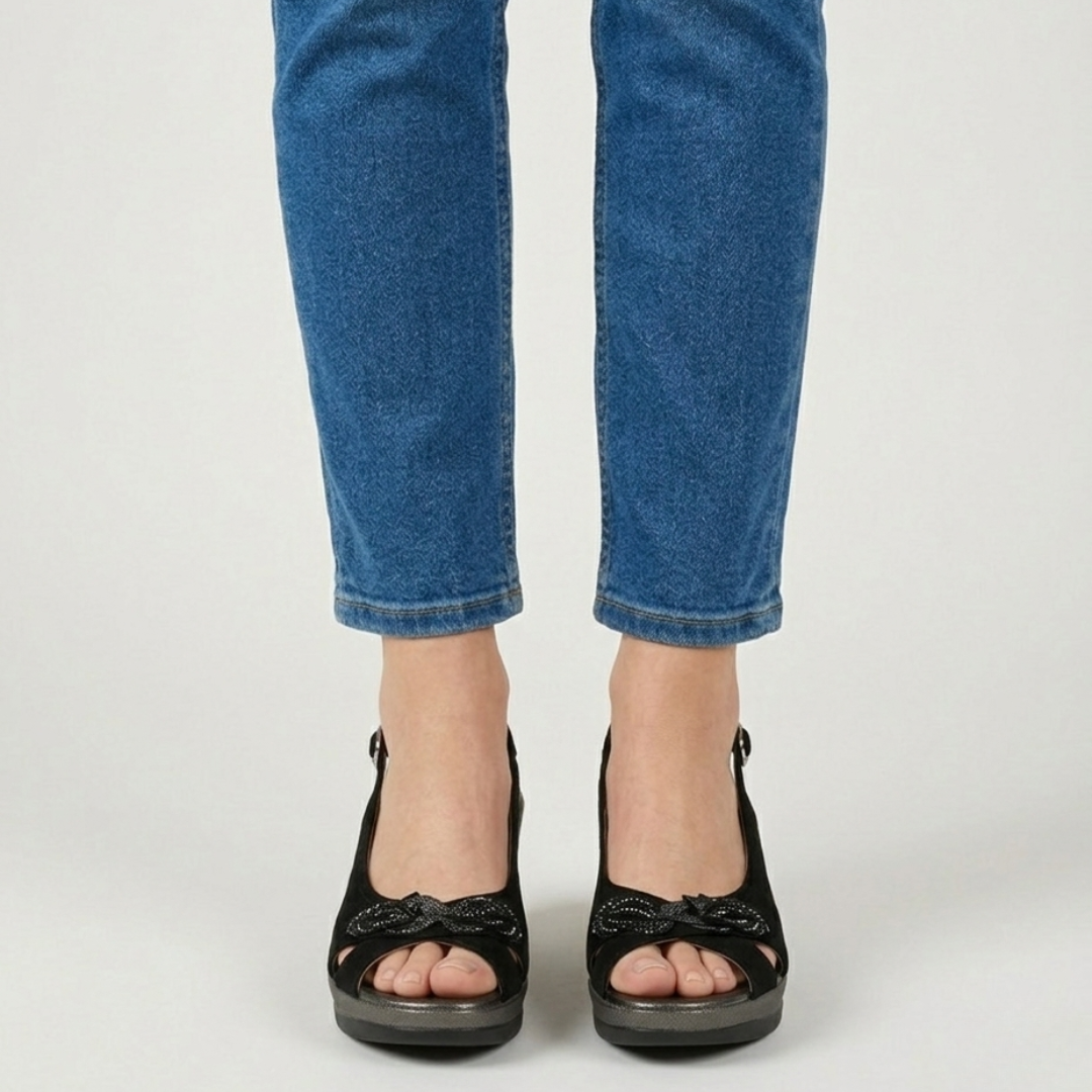 Gelsomina - sandalo comfort donna con zeppa