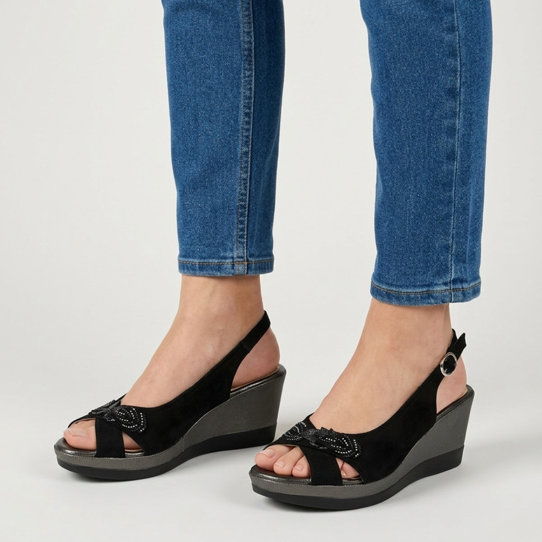 Gelsomina - sandalo comfort donna con zeppa