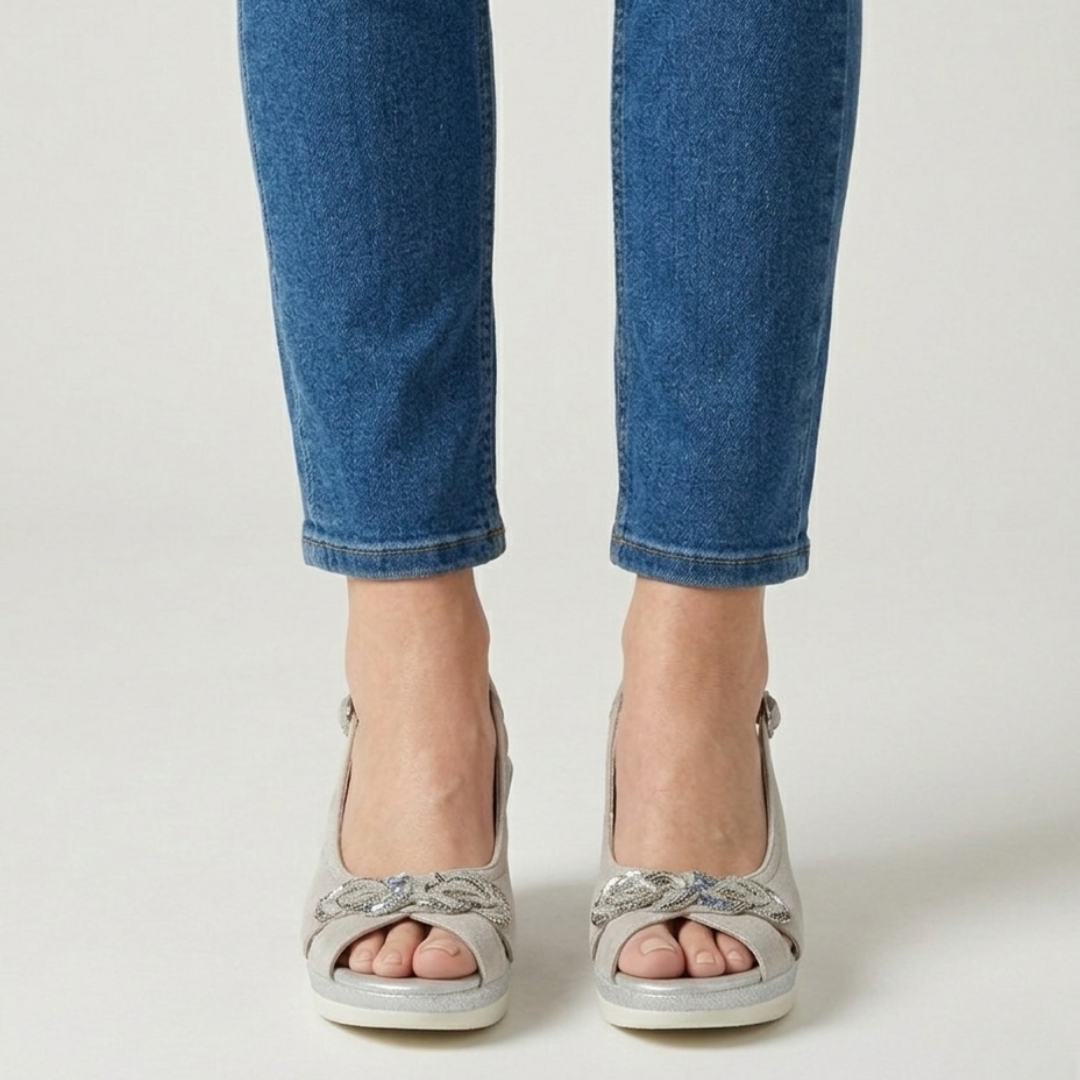 Gelsomina - sandalo comfort donna con zeppa