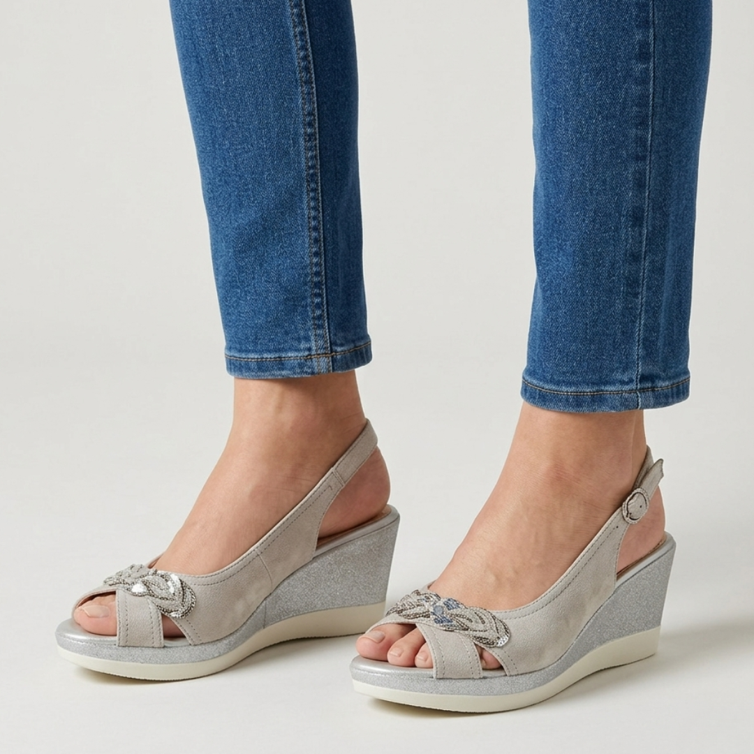 Gelsomina - sandalo comfort donna con zeppa