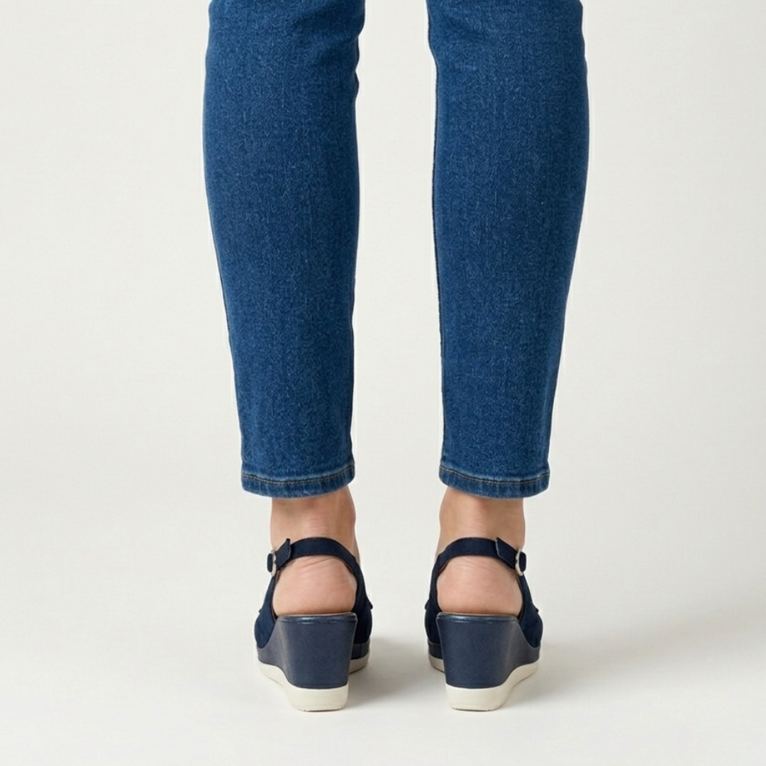 Gelsomina - sandalo comfort donna con zeppa