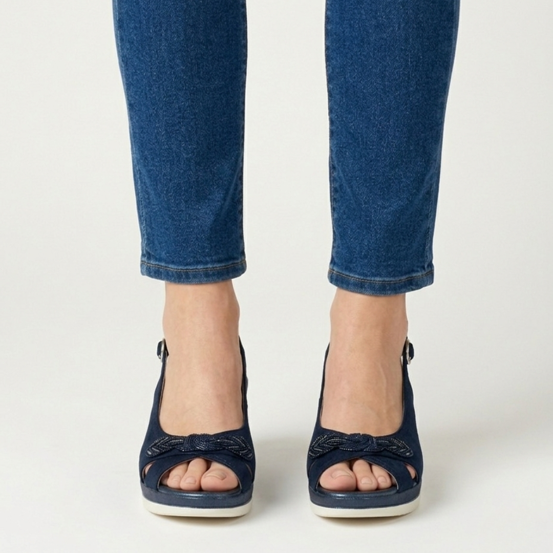 Gelsomina - sandalo comfort donna con zeppa