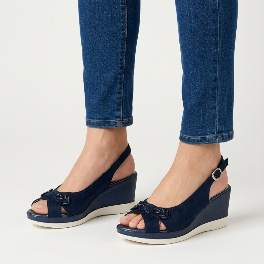 Gelsomina - sandalo comfort donna con zeppa