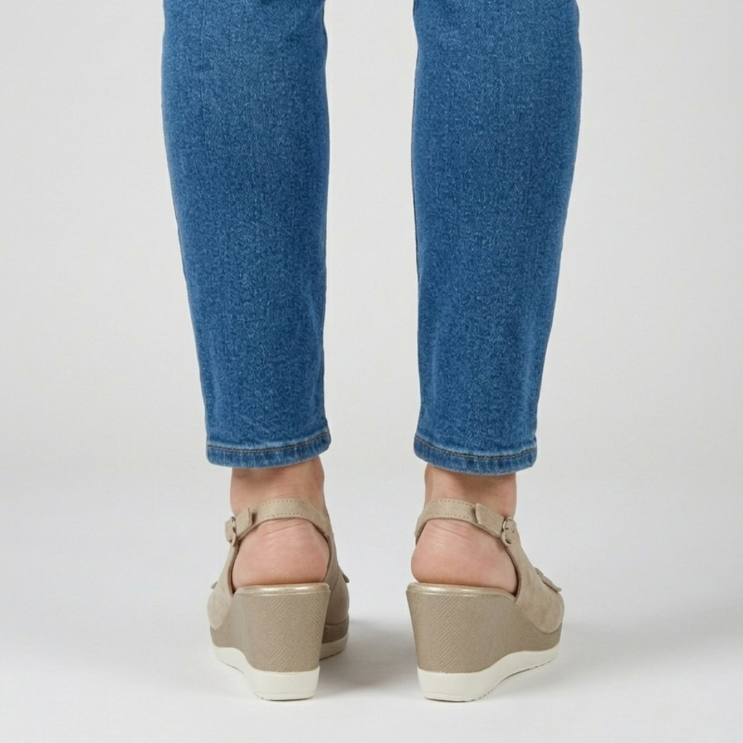 Gelsomina - sandalo comfort donna con zeppa