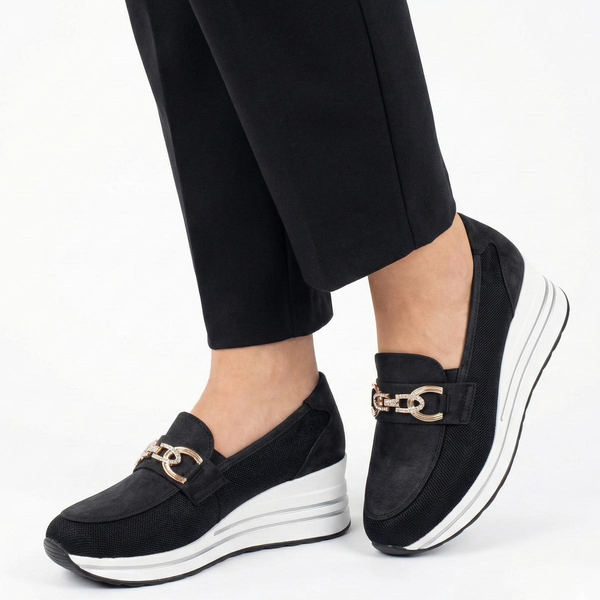 CUSHIONAIRE Mocassino Donna Belmont Slip-on In Pelle Vegana, Con Memory Foam, Colore Forest, Taglia 39 EU - Disponibile In Larghezze Ampie - 6