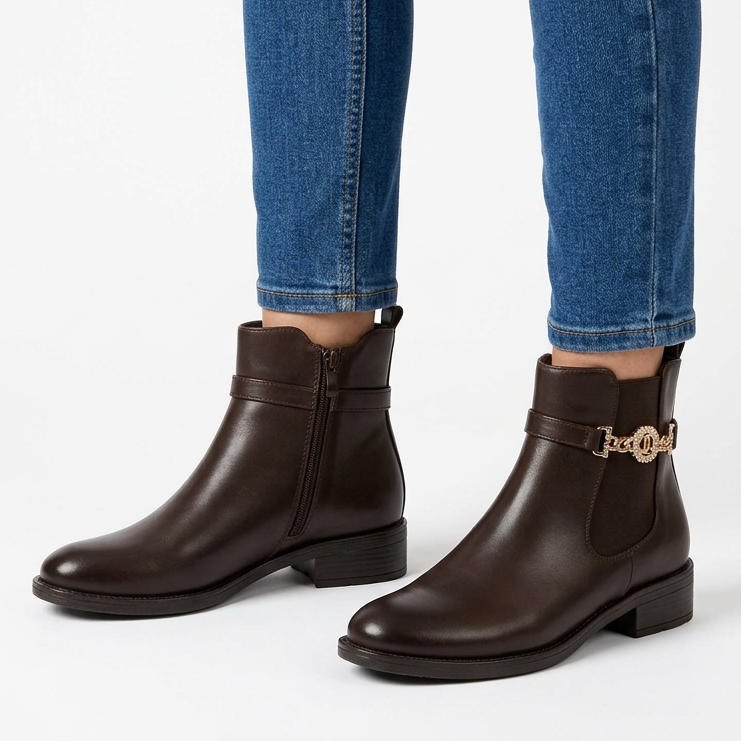Amira - Stivaletto comodo donna con tacco basso