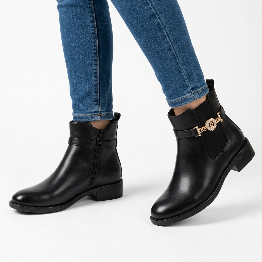 Amira - Stivaletto comodo donna con tacco basso