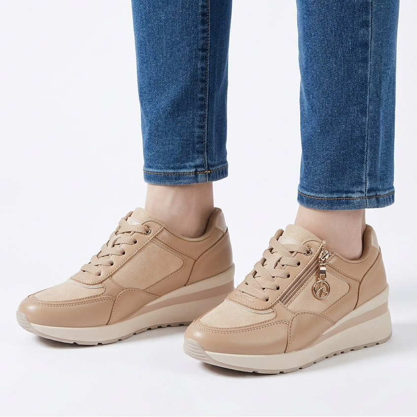 Arianna - Sneakers comfort donna con zip