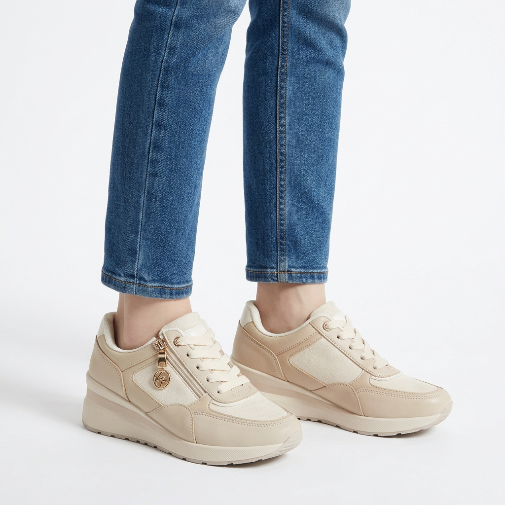 Arianna - Sneakers comfort donna con zip