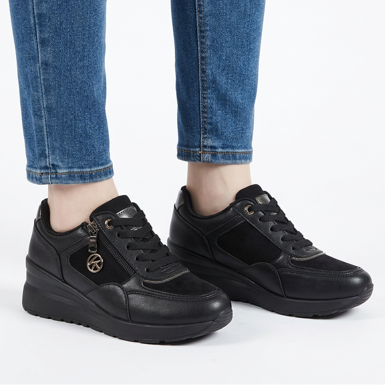 Arianna - Sneakers comfort donna con zip