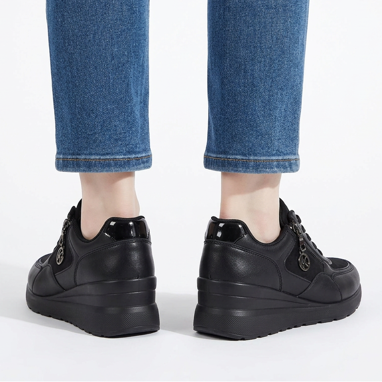 Arianna - Sneakers comfort donna con zip