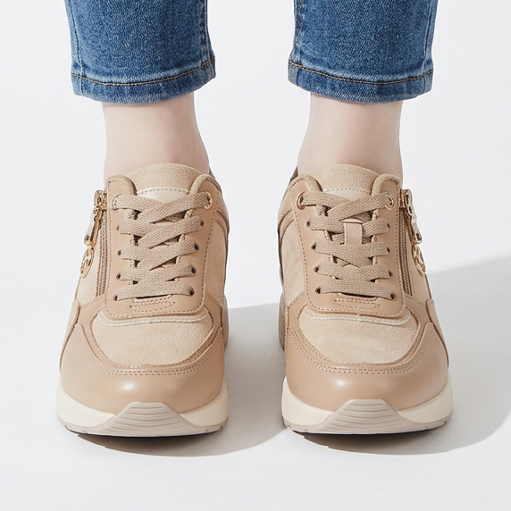 Arianna - Sneakers comfort donna con zip
