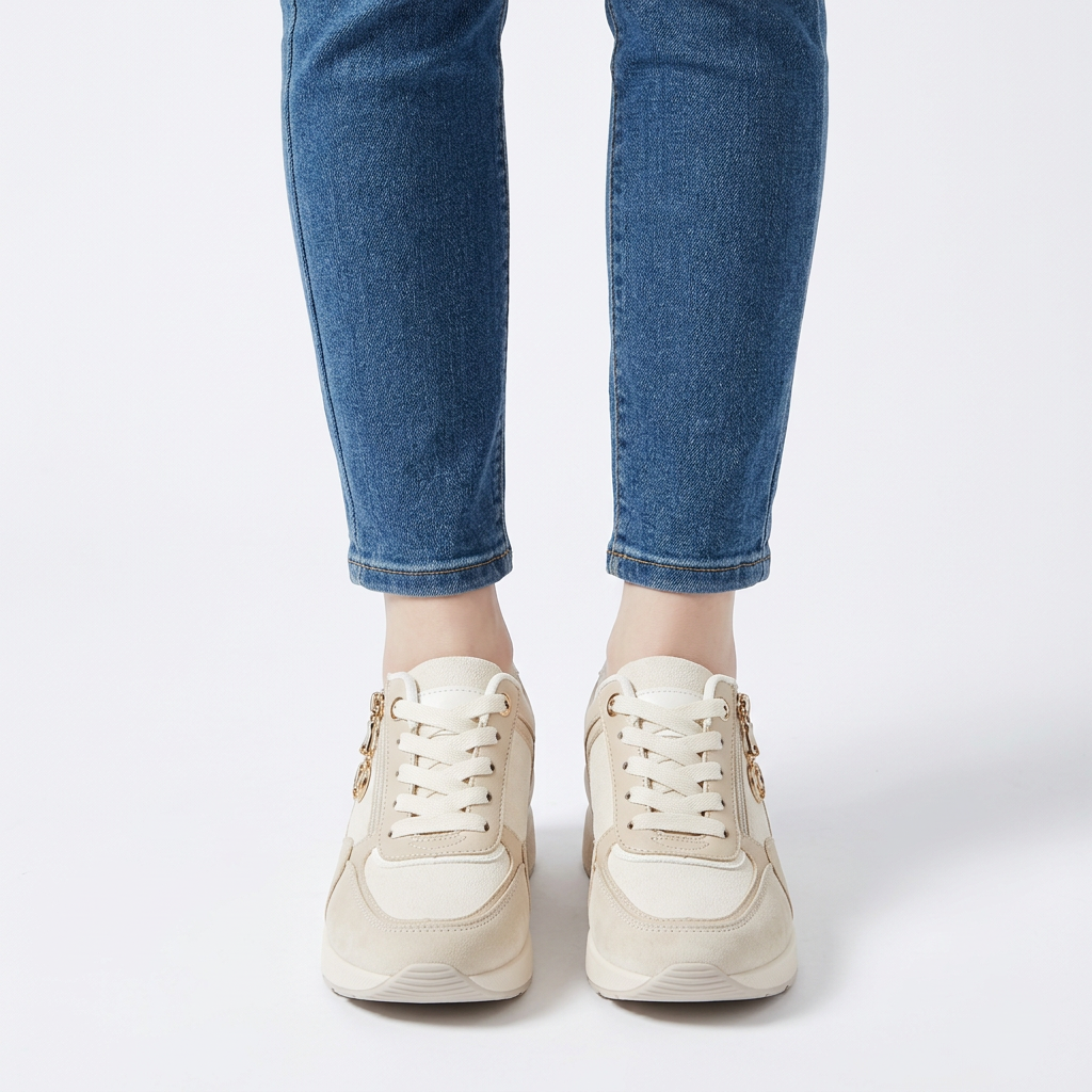 Arianna - Sneakers comfort donna con zip