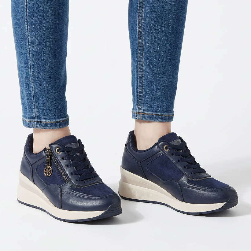 Arianna - Sneakers comfort donna con zip
