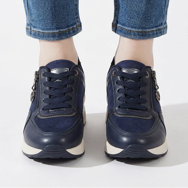 Arianna - Sneakers comfort donna con zip