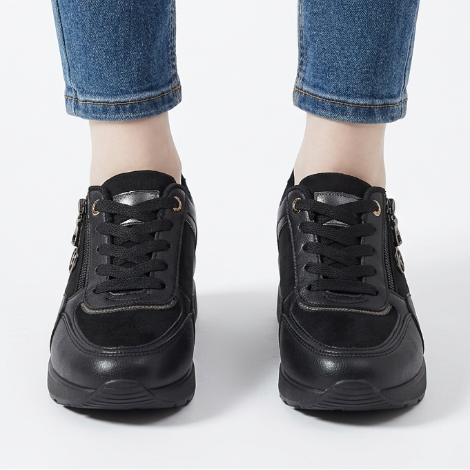 Arianna - Sneakers comfort donna con zip