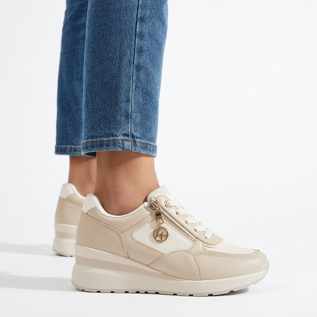 Arianna - Sneakers comfort donna con zip