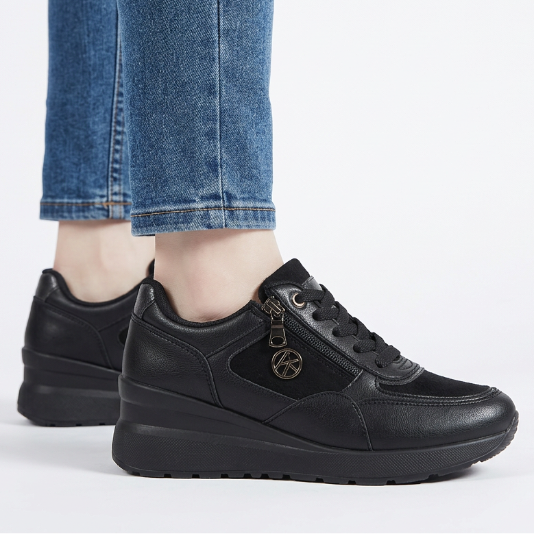 Arianna - Sneakers comfort donna con zip
