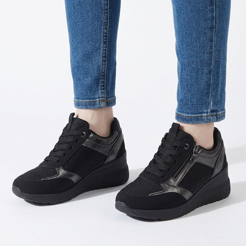 Aurelia - Sneakers comfort donna con zip