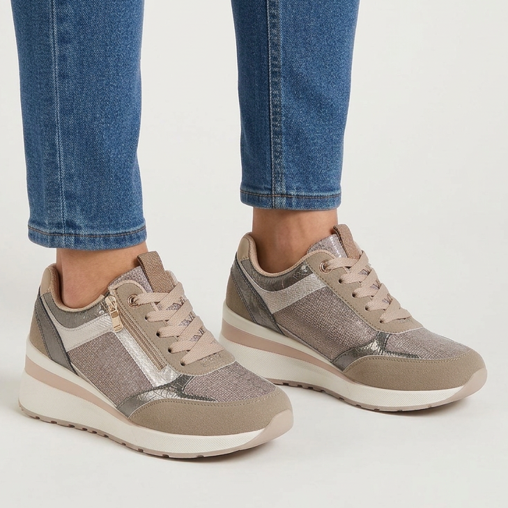 Aurelia - Sneakers comfort donna con zip