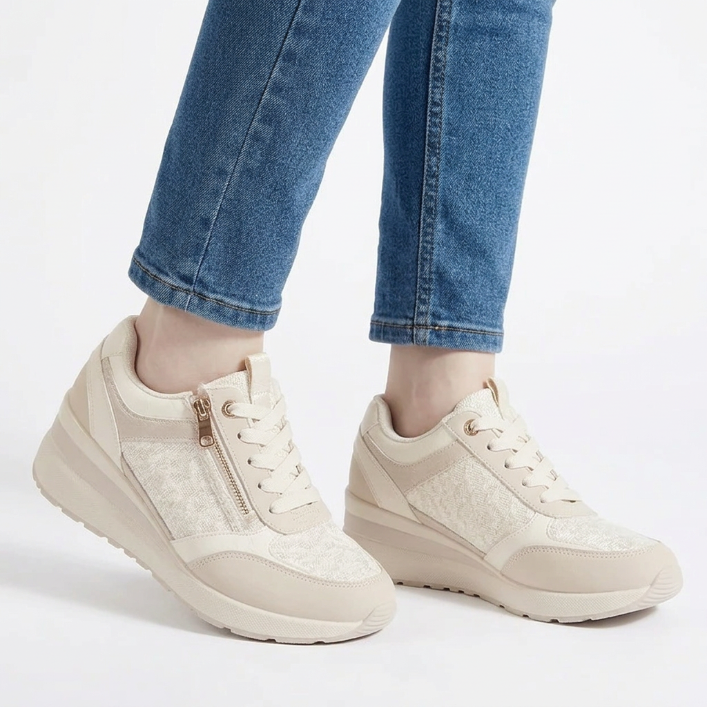 Aurelia - Sneakers comfort donna con zip